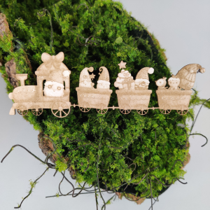 Świąteczny POCIĄG Mikołaja (pełny) tekturka BN15