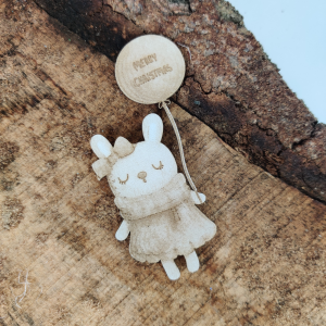 Tekturka KRÓLICZEK świąteczny BN22