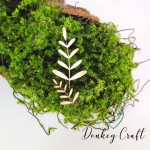 Tekturka Liść D16 z grawerem 2 szt.