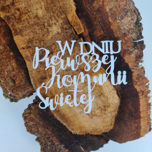 Napis W DNIU PIERWSZEJ KOMUNII ŚWIĘTEJ PL34