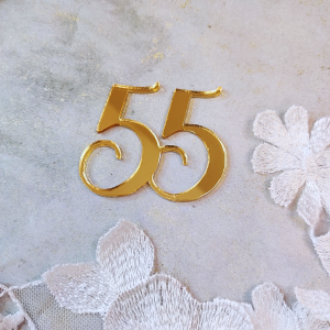 Cyfra 55 złota pleksi PL57