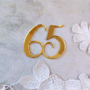 Cyfra 65 złota pleksi PL59