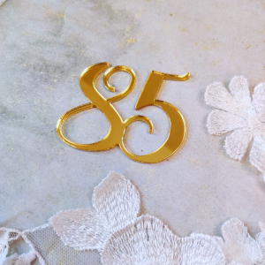 Cyfra 85 złota pleksi PL63