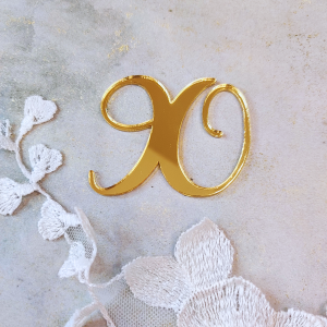 Cyfra 90 złota pleksi PL64 