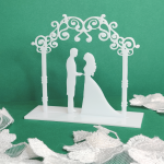 Para Ślubna z białej pleksi 3D do boxa PLS02