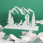 Para Ślubna z białej pleksi 3D do boxa PLS06