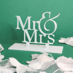 Mr & Mrs z białej pleksi 3D do boxa PLS07