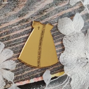 Szatka do chrztu złota pleksi PL230