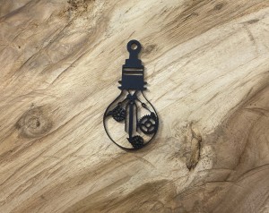 Żarówka steampunk czarna pleksi 2