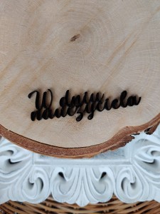 Napis W DNIU NAUCZYCIELA czarna pleksi 