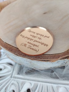 Napis grawerowany na dzień nauczyciela ZŁOTA pleksi  