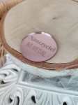 Napis grawerowany NAUCZYCIEL NA MEDAL różowe złoto pleksi