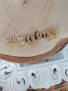 Napis DZIĘKUJĘ złota pleksi (2) 