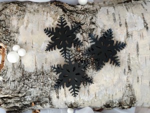 Gwiazdki - czarna pleksi matowa 3 szt