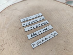 Napisy świąteczne zestaw 2 białe