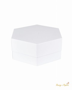 PUDEŁKO HEKTAGON - BIAŁE 6X15