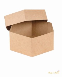 PUDEŁKO HEKTAGON - KRAFT 6X15