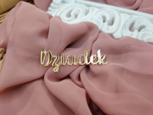 Napis DZIADEK złota pleksi
