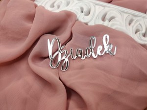 Napis DZIADEK srebrna pleksi  