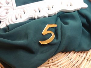 Cyfra 5 złota pleksi PL434