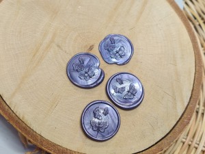 Laki śliwka wzór motyle 4 szt 