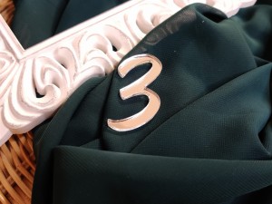 Cyfra 3 srebrna pleksi PL443