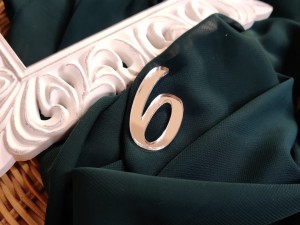 Cyfra 6 srebrna pleksi PL446