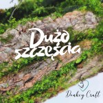 Napis DUŻO SZCZĘŚCIA tekturka N013 