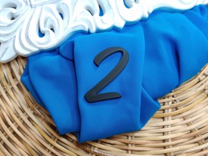 Cyfra 2 czarna matowa pleksi PL462