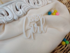 Napis BABY GIRL biała pleksi SD07