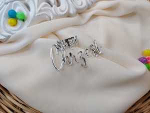 Napis CHRZEST ŚWIĘTY srebrna pleksi SD33