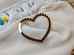 Ramka SERCE  złota pleksi  SD185