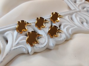 Zestaw elementów SŁONIKI złota pleksi SD242