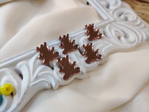 Zestaw elementów MISIE różowe złoto pleksi SD244