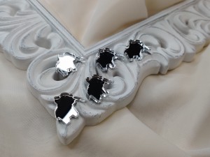 Zestaw elementów SŁONIKI srebrna pleksi SD264