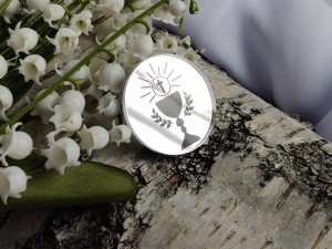 Kielich z Hostią GRAWER srebrna PLEKSI PK26