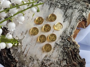 Kółeczka IHS mniejsze 8szt GRAWER złote PLEKSI PK46