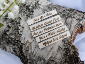 Zestaw napisów 14 Grawer  tekturka PK73