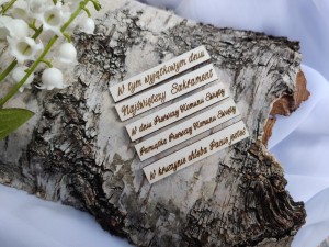 Zestaw napisów 15 Grawer  tekturka PK74