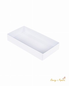 PUDEŁKO Z PEŁNĄ SZYBKĄ, DL WYSOKIE - BIAŁE 11X22X3,5