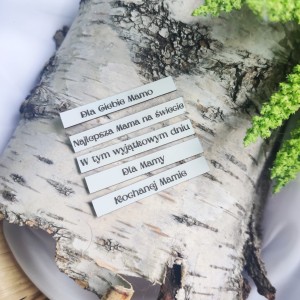 Zestaw napisów 2 grawer BIAŁY laminat