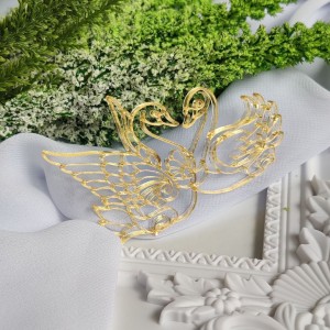 Łabędzie ażur ZŁOTA pleksi SL09