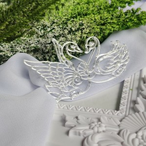 Łabędzie ażur SREBRNA pleksi SL10