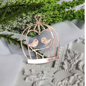 Domek dla ptaków ażur RÓŻOWE LUSTRO pleksi SL12