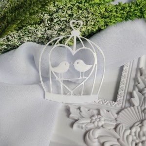 Domek dla ptaków 5 ażur BIAŁA pleksi SL16