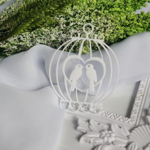 Domek dla ptaków 7 ażur BIAŁA pleksi SL18