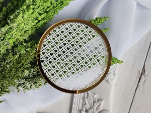 Tło 4 ażur pleksi biała plus ZŁOTA ramka SL29