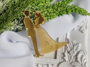 Para młoda 4 grawer ZŁOTA pleksi SL34