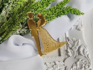 Para młoda 5 grawer ZŁOTA pleksi SL35