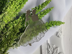 Para młoda 2 grawer SREBRNA pleksi SL38